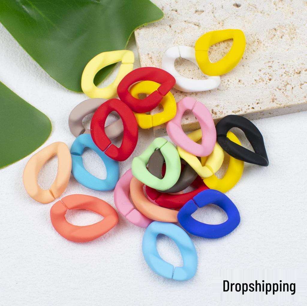 Acrylic Matte Hand-Feel Paint with Chain Insert Buckle and Jump Ring for DIY Jewelry and Phone Cases