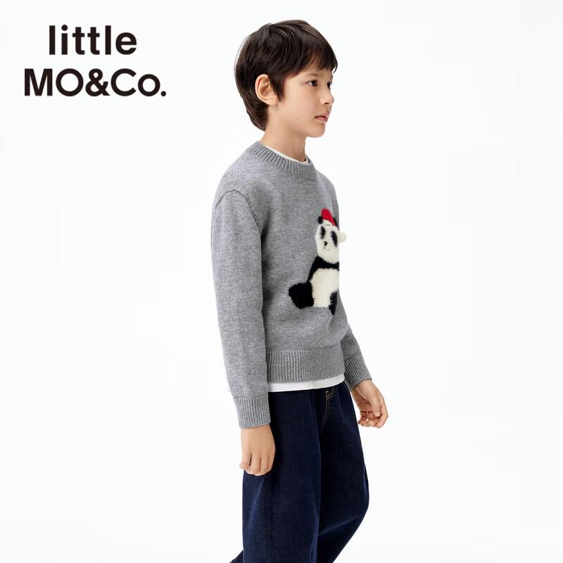 Little MO&Co. Kids' Wool-Blend Panda Embroidered Sweater