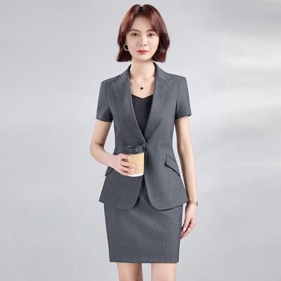 2026 Women's Summer Professional Short-Sleeved Suit for Work and Formal Interviews
