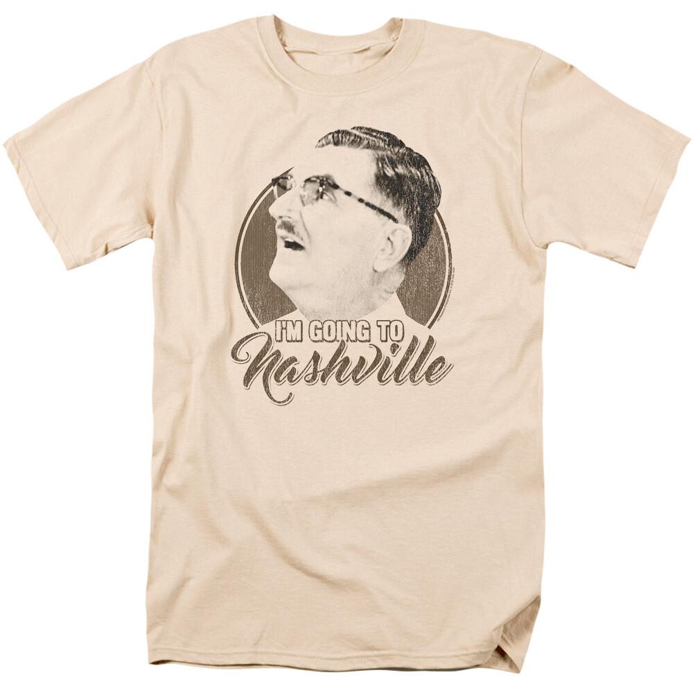 Andy Griffith Show Im Going To Nashville T Shirt Mens Licensed Classic TV Cream S