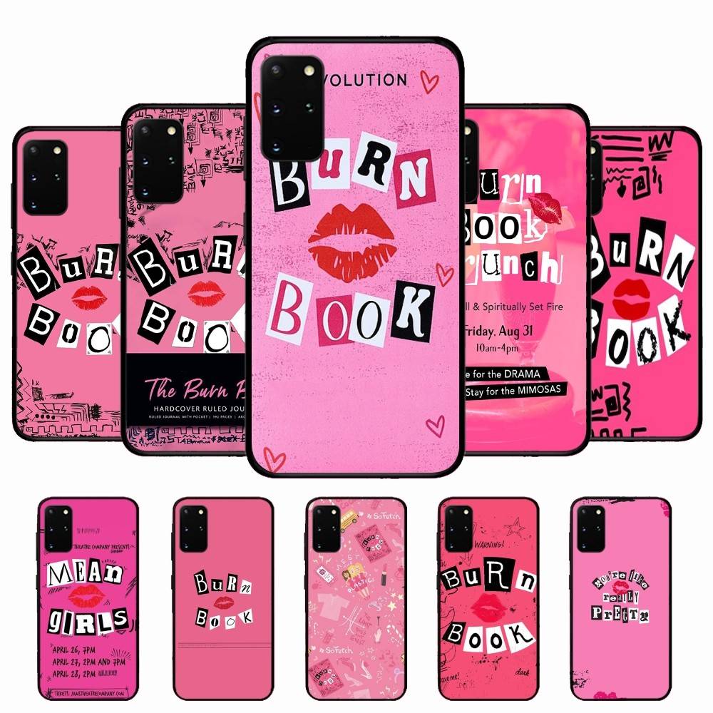 M-Mean Girls B-Burn Book Phone Case For Samsung S 24 Fe 25 Ultra Plus 20 Lite 21 30 22 23 24 22 Ultra 5G Fundas