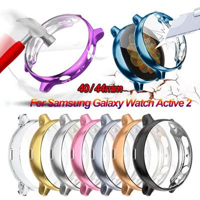 Thin Soft Full Cover For Samsung Galaxy Watch Active 2 TPU Watch Case Electroplate Screen Protector