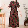 Elegante Vestido de Verano para Mujer Talla Grande Ropa Vintage Manga Corta Suelto Vestidos Largos