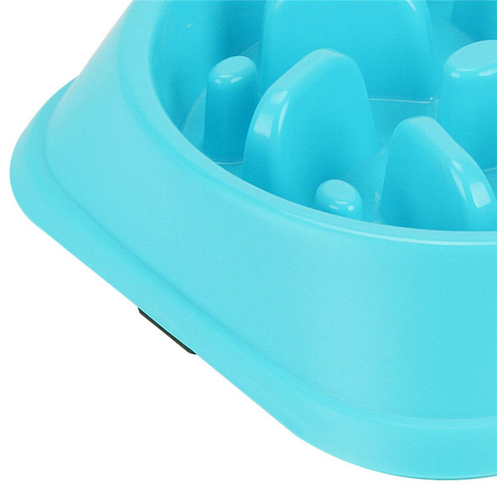 Pet Slow Feeder Anti Choke Anti-slip Slow Eating Feeding Plastic Bowl Dish Pet Supplies