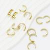 Brass Half-Open Jump Rings for DIY Jewelry Making - Irregular Shape Connecting Rings
