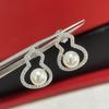High End Jewelry Gourd Pearl Hollow Earrings Sub Gold Material Thick Gold Electroplating Daily Wear for Birthday Party
