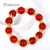 8MM 18K Gold Plated Brass With Zircon Snowflake Beads Caps Flower Bead End Caps For DIY Beading Jewelry Making Supplies