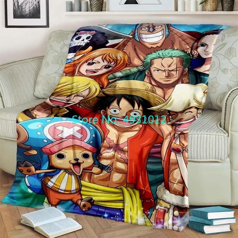 Cartoon Cover Blanket Luffy Student Air Conditioning Blanket Flannel Lamb Sherpa Blankets Baby Kids Gift Throw Sofa Bedroom