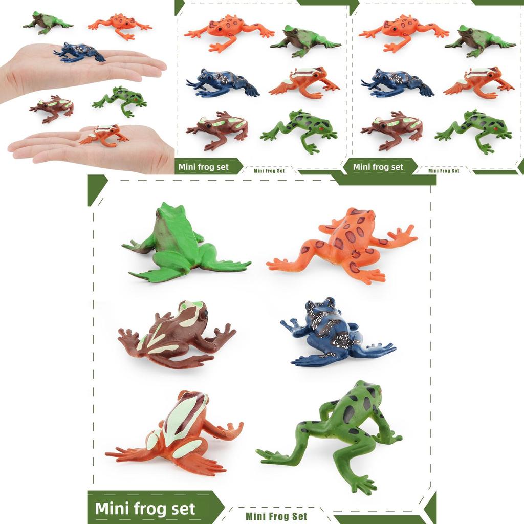 Miniature Frog Animal Model Pvc Desktop Decor For Kids Learning And Collecting