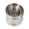 4-Piece 304 Stainless Steel Outdoor Camping & Travel Set: Foldable Cups & Bowls.