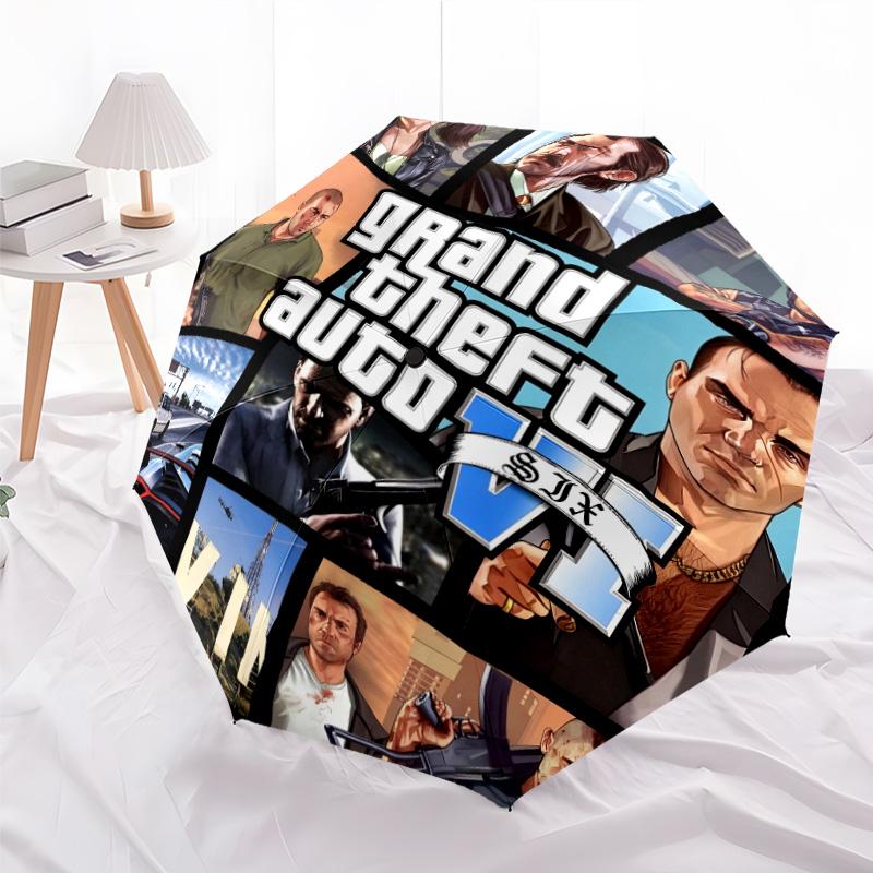 1ks GTA deštník, ochrana proti slunci a UV záření. Má osm pevných žeber pro venkovní použití a je dokonalým svátečním dárkem
