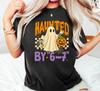 Haunted By 6–7 Halloween T-Shirt – Ghost & Pumpkin Graphic Tee