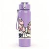 1PC Chubby Cat Girl Cartoon 750ml Color Plastic Sports Water Bottle Leakproof Flip Straw Lid Suitable for Sports Office Home Use