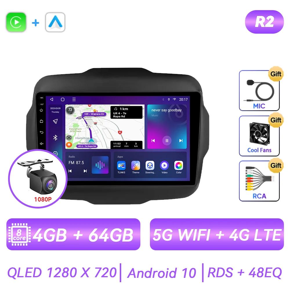 For Jeep Renegade 2016 - 2020 Car Radio Android Multimedia Player Navigation GPS Carplay Screen Auto Stereo Intelligent System