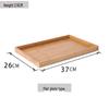 MOLUONA Bamboo Wood Rectangular Serving Tray