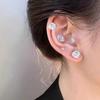 Sterling Silver Zirconia Stud Earrings: Versatile, Luxurious, Super Shiny, Comfortable for Sleep Without Removal