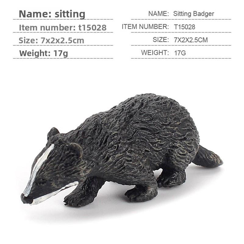 Badger Deer Realistic Animal Action Figures Pvc Toy For Childrens Learning Decor