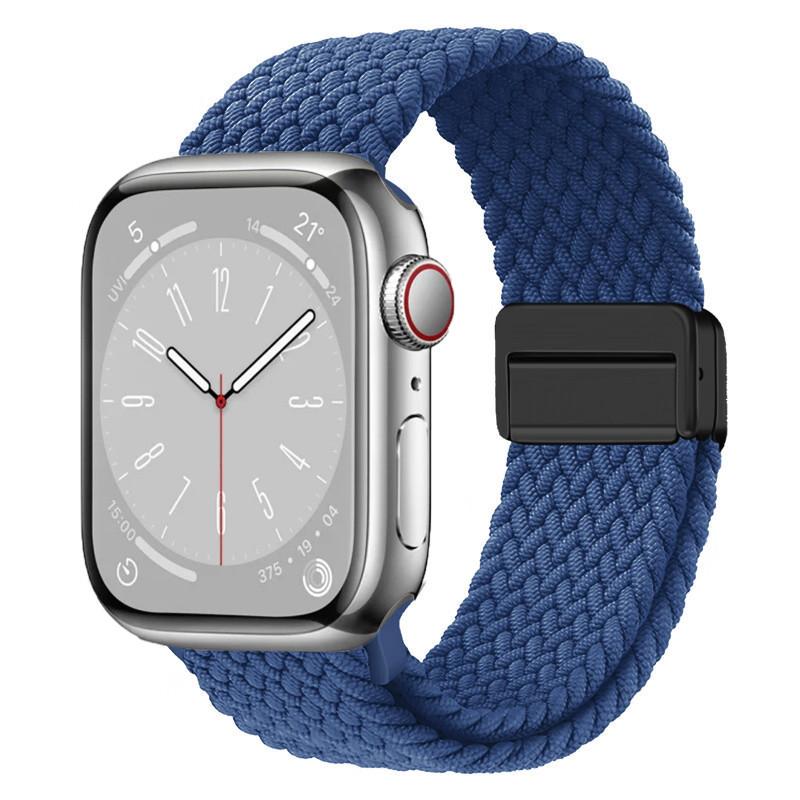 Nylon Braided Band Strap Compatible For Apple Watch S10 46mm 44mm 40mm 45mm 49mm 41mm 38mm iWatch Series Se 10 7 3 5 6 8 9 Ultra