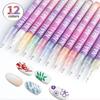 12Color Nail Art Pens Precise Acrylic Marker For Detailed Outlining Polish Pen For DIY Enthusiasts Salon Professional