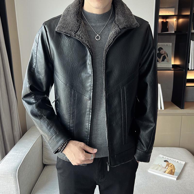 Men's PU Fur-Lined Warm Leather Jacket - Winter/Autumn Bestseller