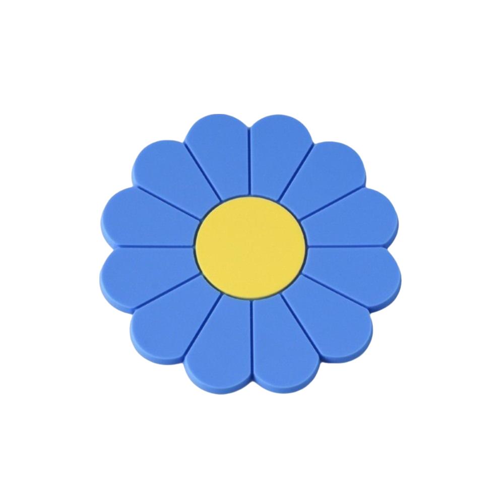 Anti-slip Cup Holder Mat Flower Cup Coaster Round Daisy Silicone Cup Pad Dining Table