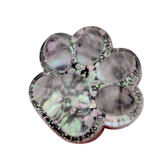 Clear Cat Paw Squeeze Toy Anxiety Stress Relief Glitter Kitten Paw Pinch Sensory Toy