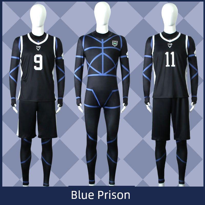Blue Prison Anime Cosplay Costumes for Isagi Yoichi, Hyouka, Chigiri Hyoma, and Rensuke