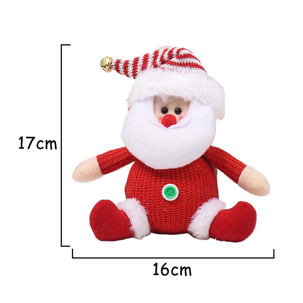 Classic Christmas Plush Hanging Ornaments Easy to Hang Cartoon Santa Snowman Elk Xmas Pendant for Christmas Party Favors Home
