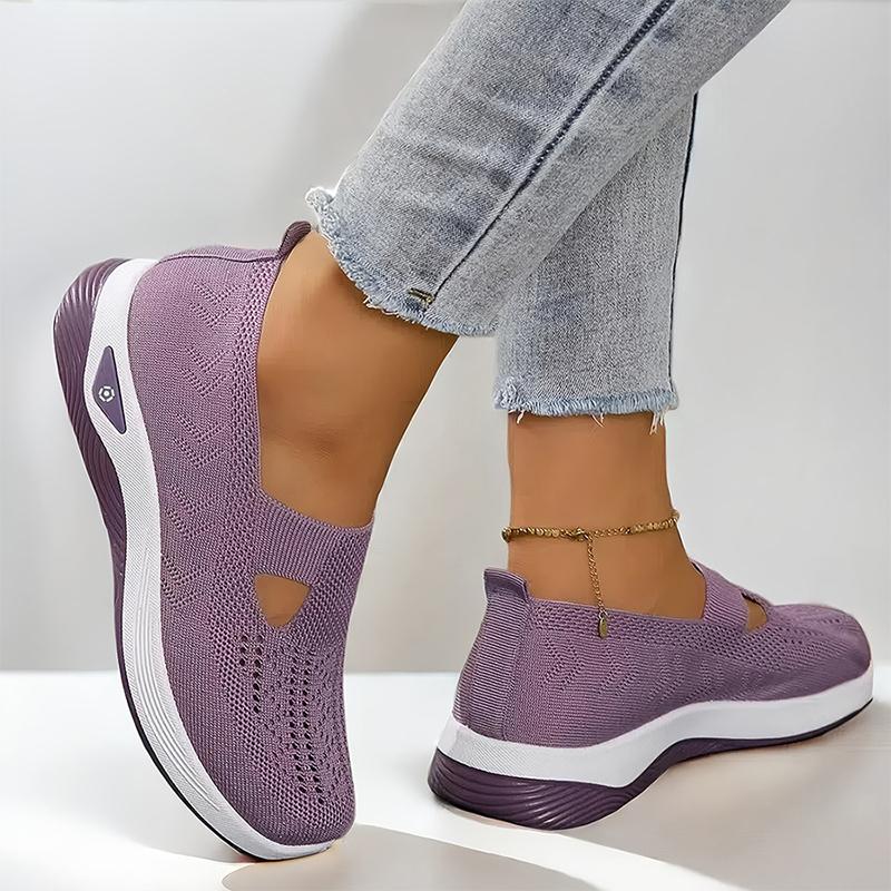 Women Breathable Walking Shoes Non-slip Soft Sole Shoe For Elderly Summer Casual Lightweight Shoes Middle-aged Female Flat Shoes