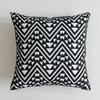 Home Decorative Embroidered Cushion Cover Black White Canvas Cotton Square Embroidery Pillow Cover 45X45Cm For Sofa Bed Chair