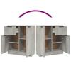 Sideboards 2 pcs. Concrete Grey 60 x 30 x 70 cm Particleboard