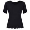 Shop   Women U Neck Ribbed Silk T shirT whiTe Dai Wsh 20553