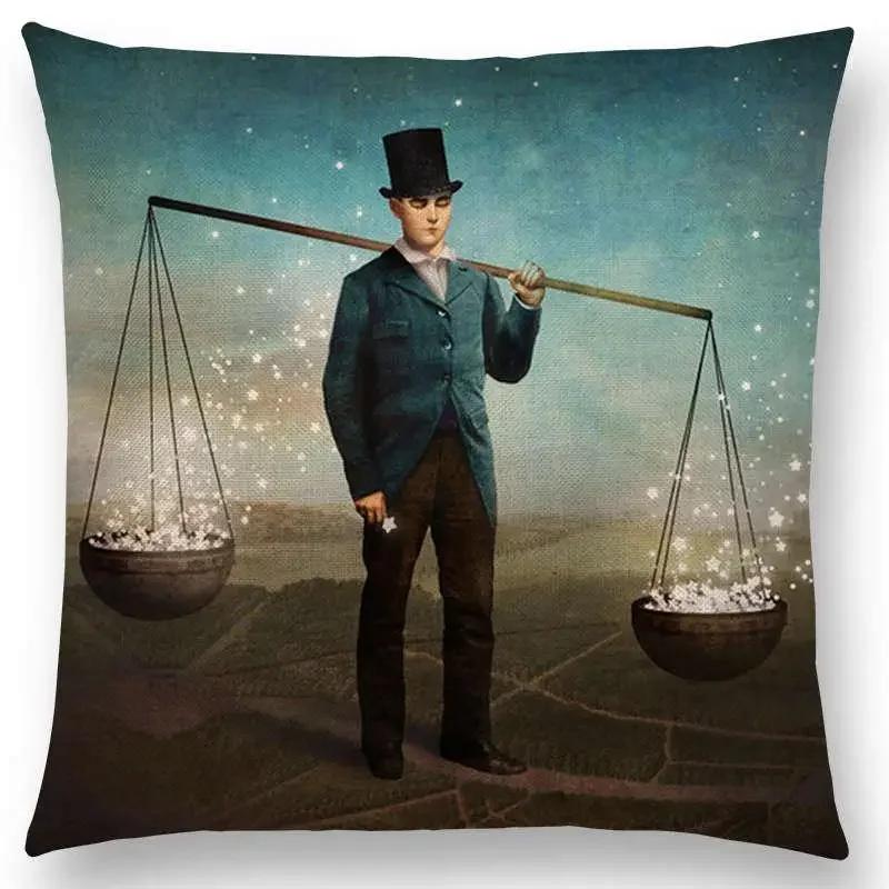 New Elegant Lady Lovely Girl Shakespeare Fantasy Painting Moon Night Swan Dream Trees Cushion Cover Sofa Throw Pillow Case