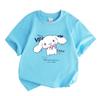 Cute White Long Ear Cartoon Character Print Kids 100% Cotton T-shirt Boys Girls Casual O-Neck Short Sleeve Tee Soft Breathable Summer Daily Comfortabl