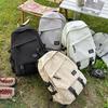Junior High School Student Schoolbag Men's Solid Color Backpack Women's Travel Backpack
