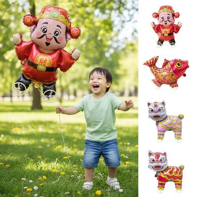 4D Design Walking Balloon Large Size Cartoon Animal Aluminum Foil Balloon Aluminum Film Elephant Stand Foil Balloons