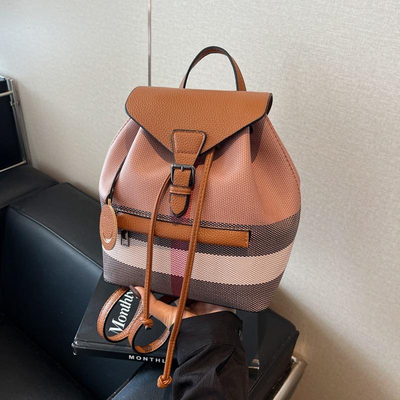 

Универсальная двухплечевая маленькая сумка контрастного цвета Новый модный женский рюкзак Универсальная сумка для выхода в свет, для путешествий, школьная сумка коричневый