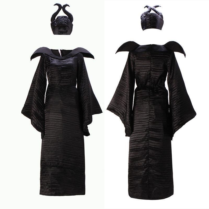 Elegant Adult Maleficent Evil Queen Cosplay Costume Outfit For Noble Ladies