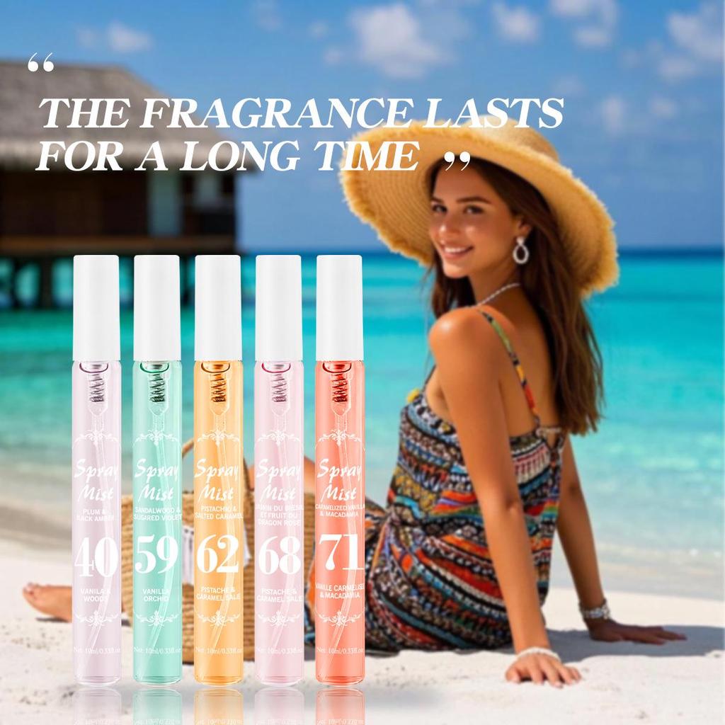 Digital Brazil 10ml Alcohol-Free Coconut Fragrance Mist Set - Long-Lasting, Light & Elegant Scent for Women