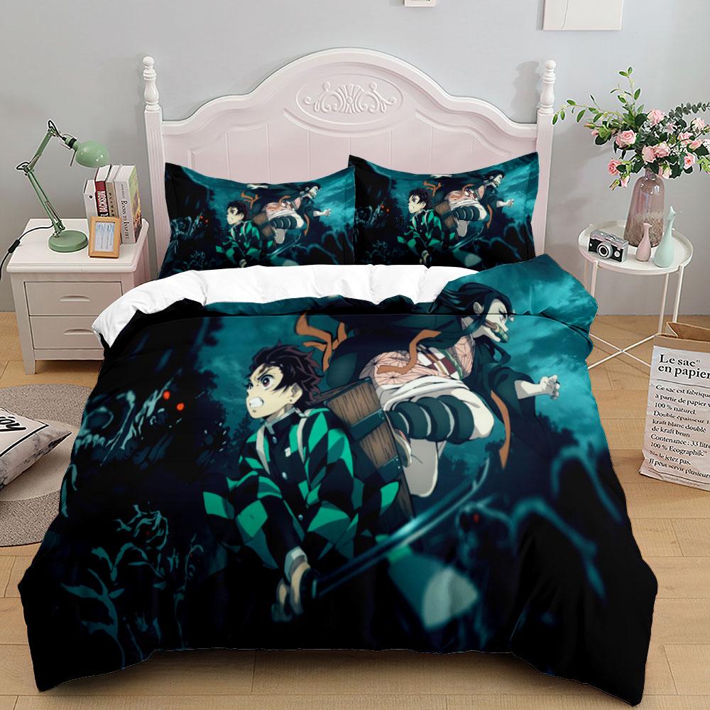 Inosuke Boys Duvet Cover Set EU Single Double King US Twin Full Queen Size slayer Bedclothes