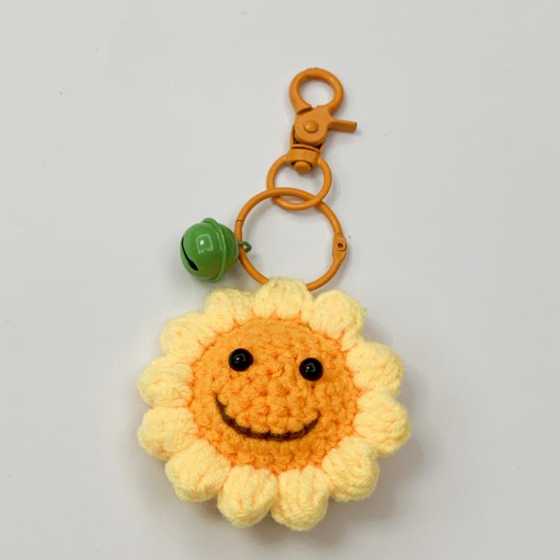 Handmade Halloween Pumpkin Crochet Keychains & Ornaments
