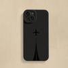 Simple Airplane Takeoff Phone Case Suitable for iPhone 17 16 15 14 13 12 11 Pro/ Max /Plus Anti-fall and Shockproof Back Cover