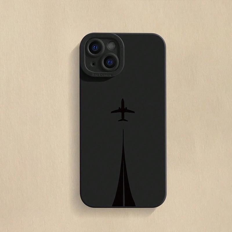 Simple Airplane Takeoff Phone Case Suitable for iPhone 17 16 15 14 13 12 11 Pro/ Max /Plus Anti-fall and Shockproof Back Cover
