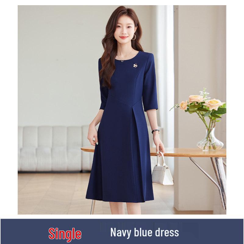 

Women s Two-Piece Suit: Spring & Autumn Jacket and Dress Set for Professional and Stylish Daily Commutes. 4XL