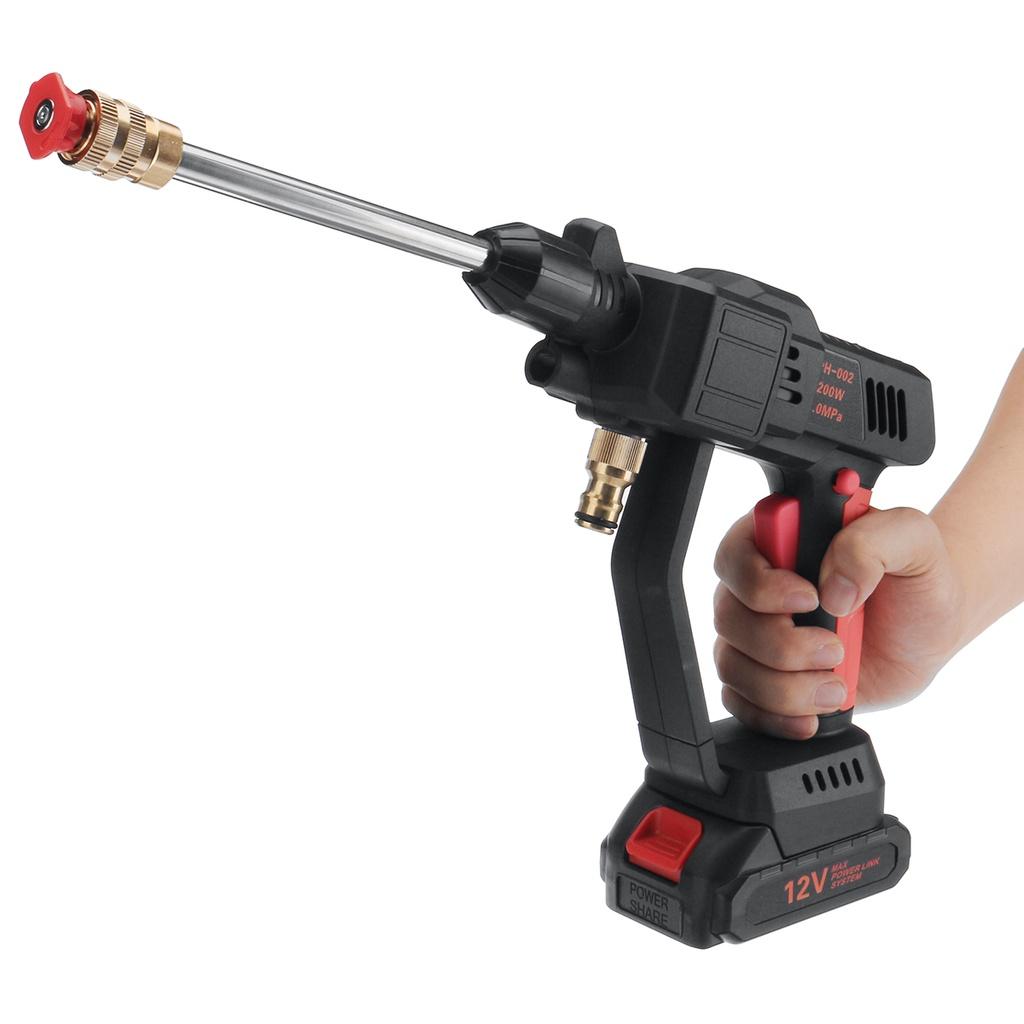 200W High Pressure Washer Car Washing Machine Sprayer Guns 12V Cordless Water Cleaner W/ 1/2pcs Battery
