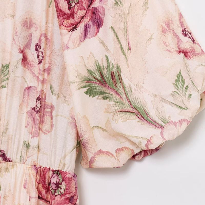 Kaslead New Women Clothes Western Style Fashion Simple Short Bubble Hem Dress 1289433