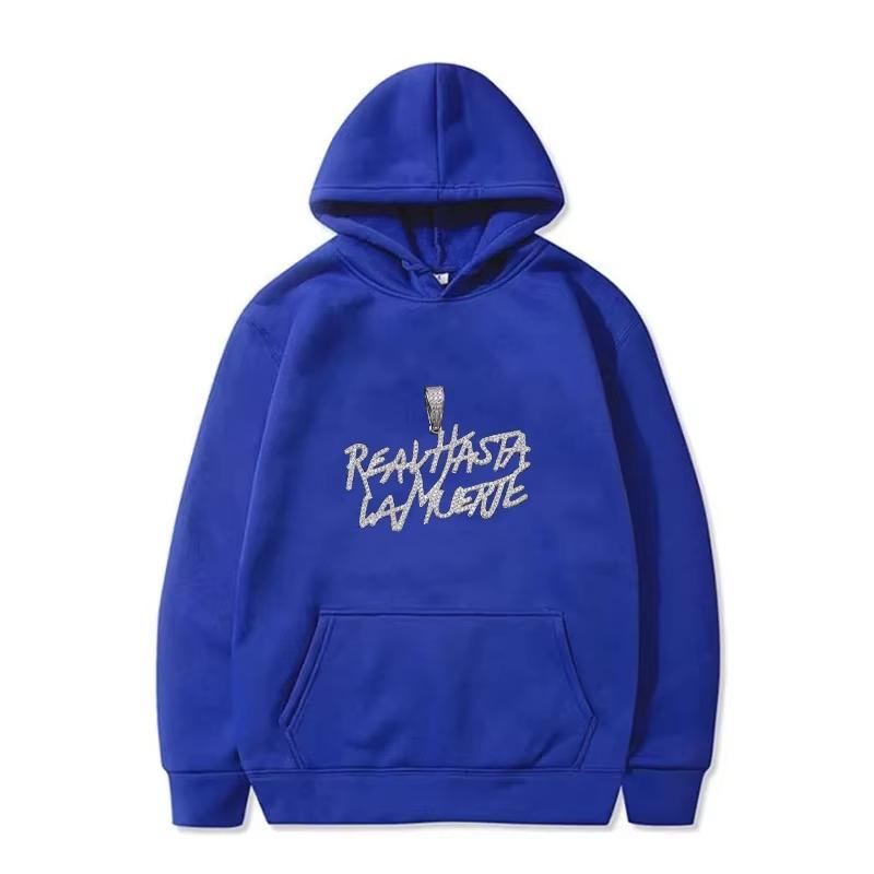 Fall and Winter Men and Women with the Same Hooded Sweater EW PEOPLE Printing Casual Fashion Trend Daily Wear Fleece Warm Tops