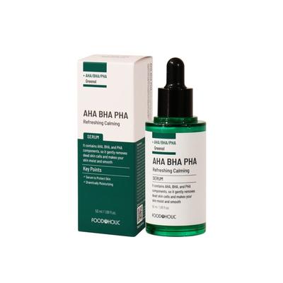 AHA BHA PHA Refreshing Cica Calming Serum 50ml / Whitening, Wrinkle-Improving, and Subuji Essential Serum