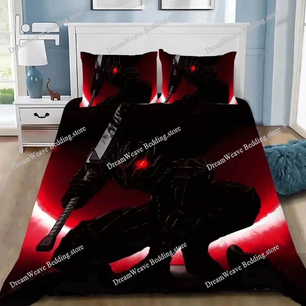 Fashion 3D Print Anime Bed Sheet Berserk Bedding Set Single Twin Full Queen King Size Bed Set Adult Kid Bedroom Duvet Cover Sets