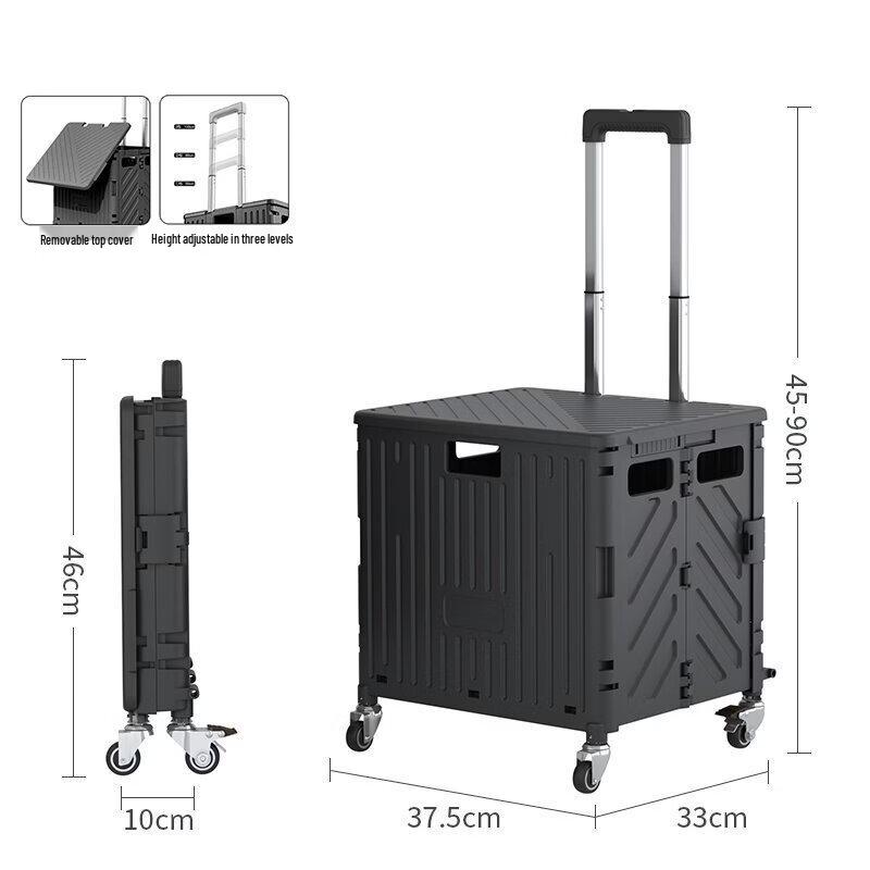 Portable Foldable Shopping & Utility Cart with Swivel Wheels